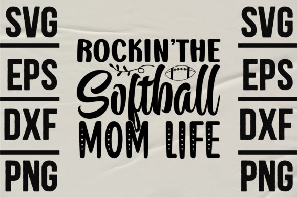 Rockin Softball Mom Graphics for Crafts