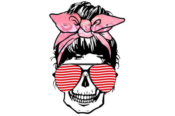 Skull Mom Graphics for Crafts & Branding